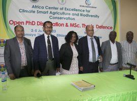 PhD and MSc Students at Africa Center of Excellence for Climate Smart Agriculture and Biodiversity Conservation (ACE Climate SABC) have successfully defended their Research Papers