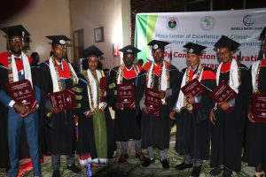 Student at graduation ceremony group Photo